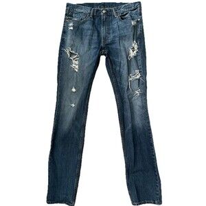 Men’s Levi's 511 Distressed Blue Denim 36x36